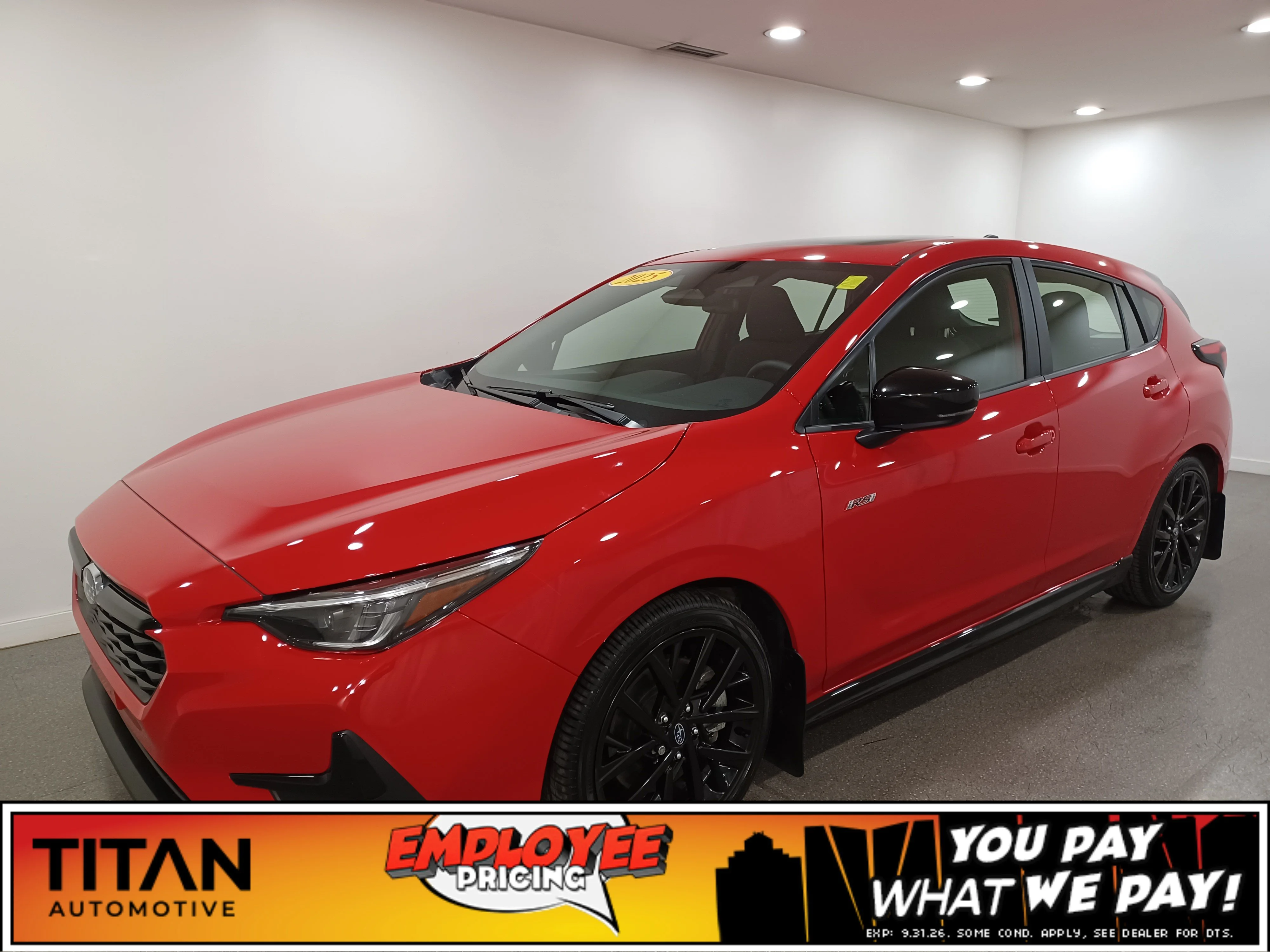 Certified Used 2025 Pure Red Subaru RS 2.5 AWD*Pure Red | Adaptive Cruise | Htd Seats | Sunroof | Htd Wheel | Harman/Kardon | Lane Keep image 1