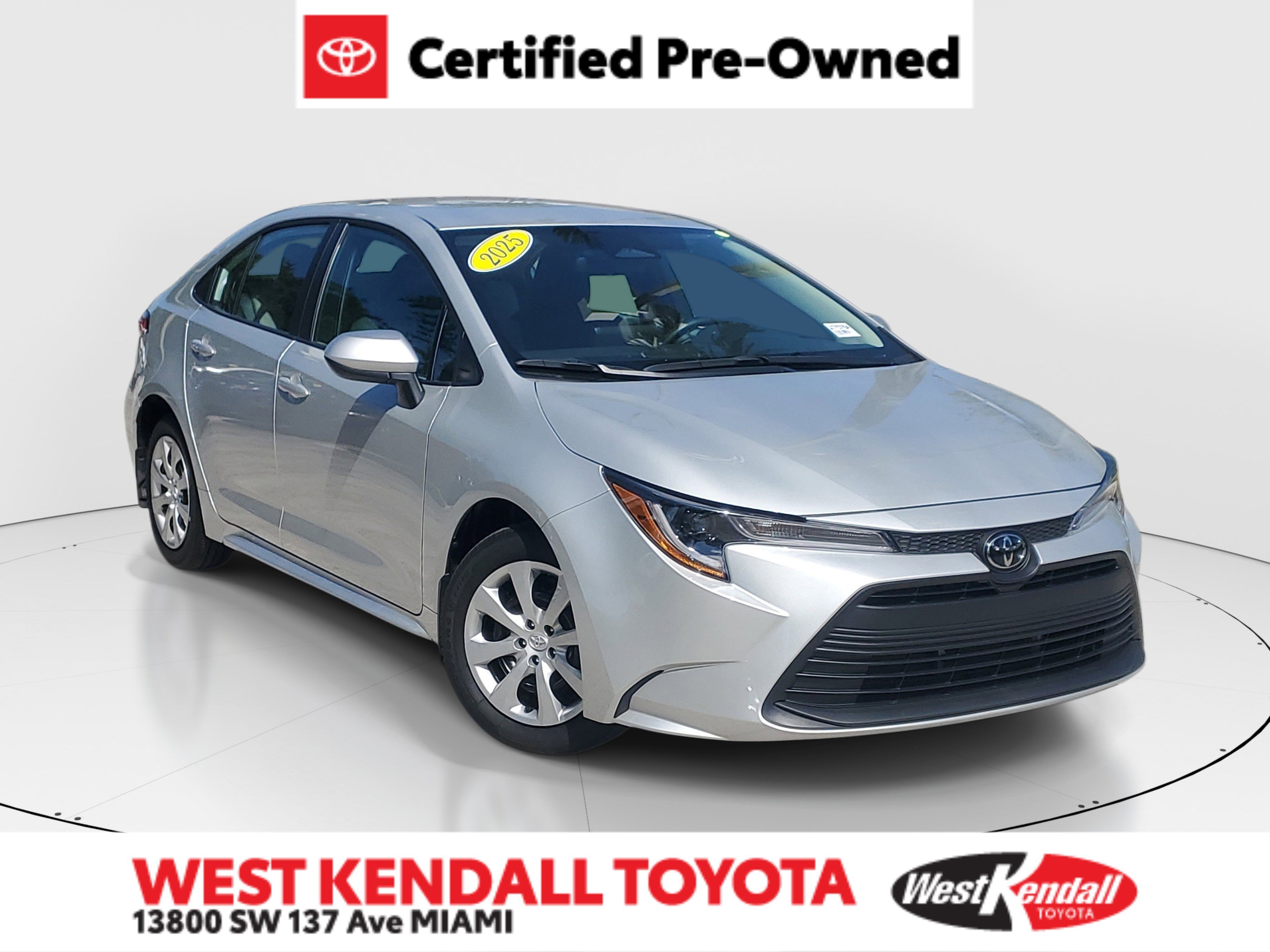 Certified Used 2025 Classic Silver Metallic Toyota LE image 1