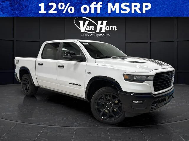 New 2026 Bright White Clear-Coat Exterior Paint RAM Laramie image 1