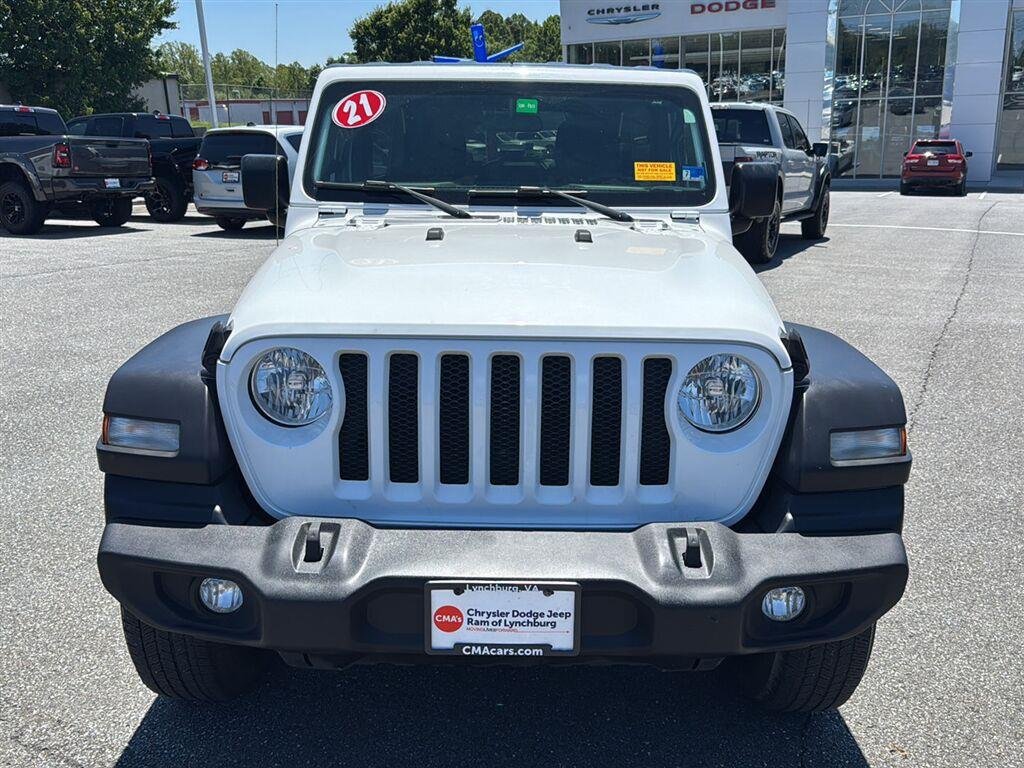 Used 2021 Bright White Clearcoat Jeep Unlimited Sport S image 8