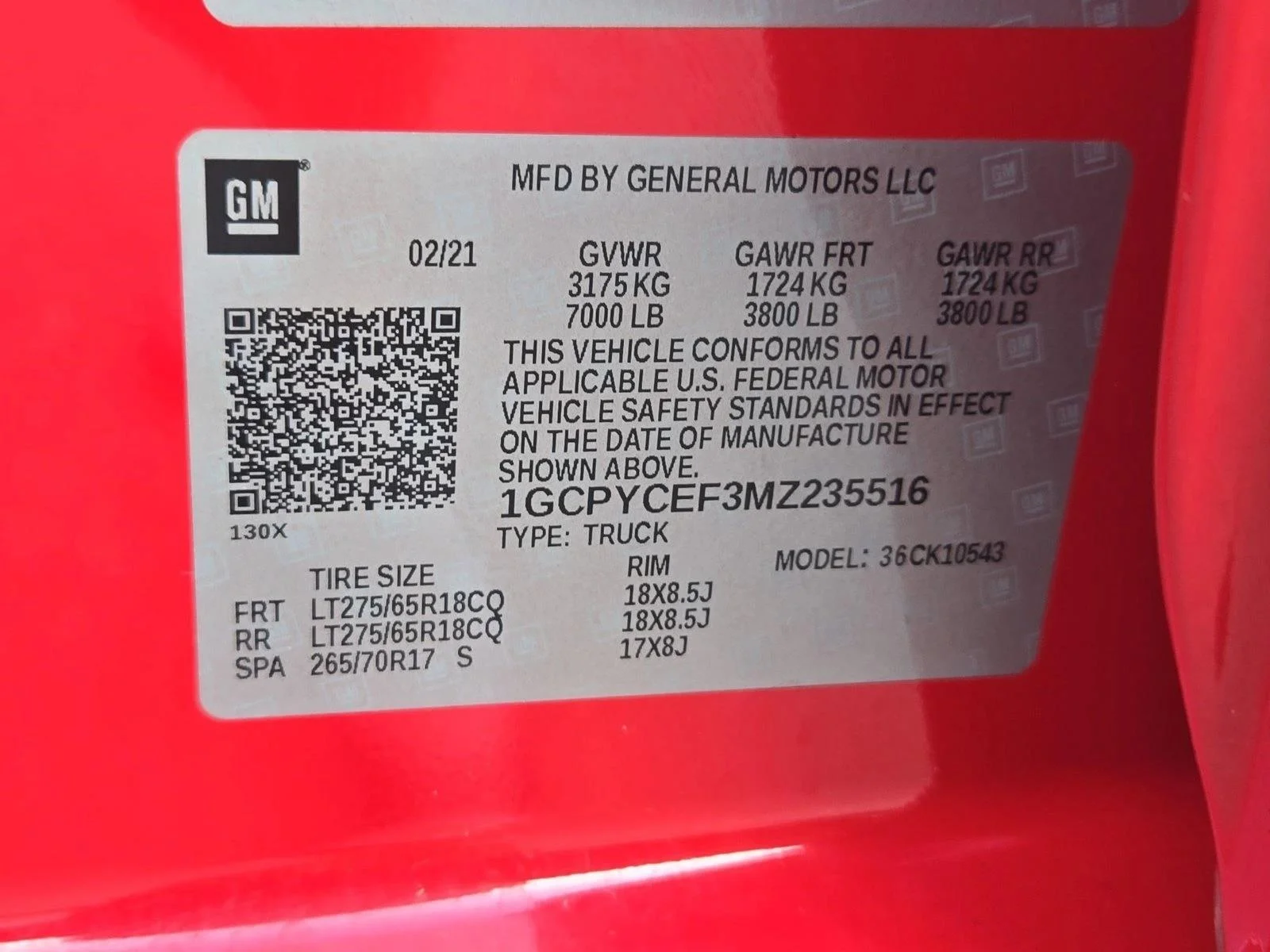 Used 2021 Red Hot Chevrolet Custom Trail Boss image 23