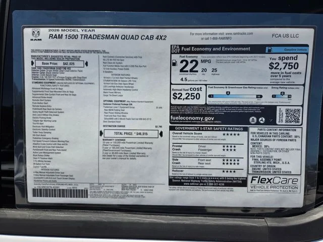 New 2026 Bright White Clear-Coat Exterior Paint RAM Tradesman image 3