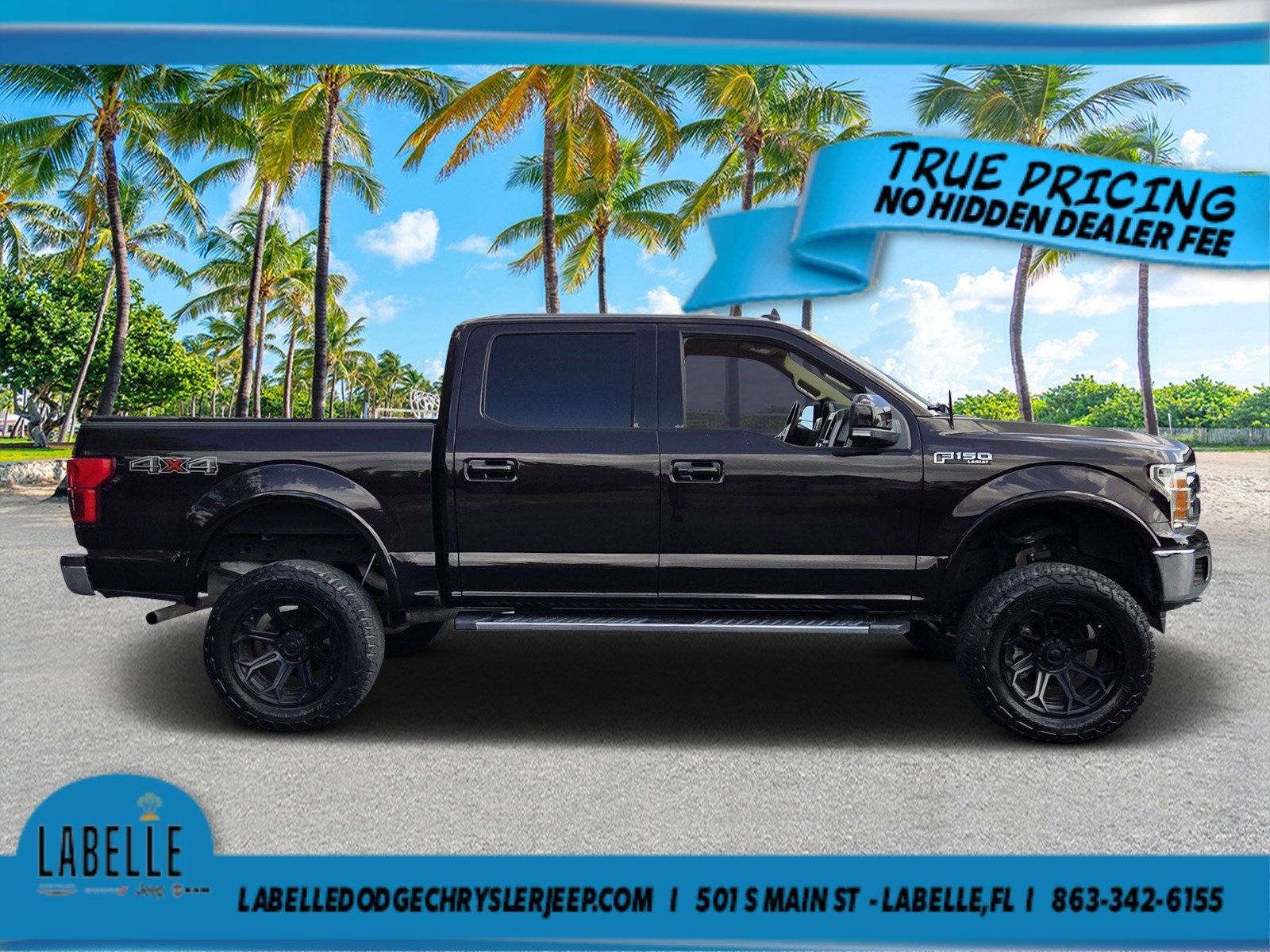 Certified Used 2020 Agate Black Metallic Ford V8 FFV Crew Cab Lariat image 6