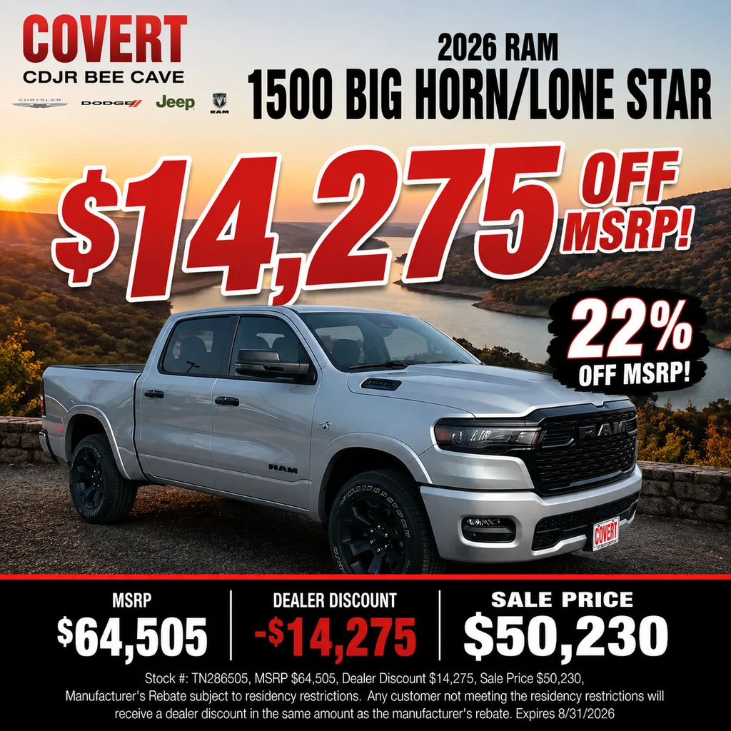 New 2026 Granite Crystal Metallic Clearcoat RAM Big Horn/Lone Star image 1