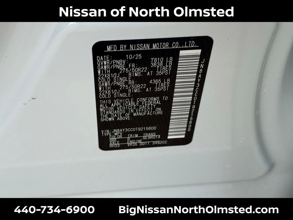 New 2026 Everest White TriCoat Nissan Platinum Reserve image 20
