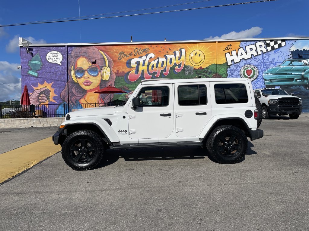 Used 2020 White Jeep Unlimited Sahara Altitude image 2