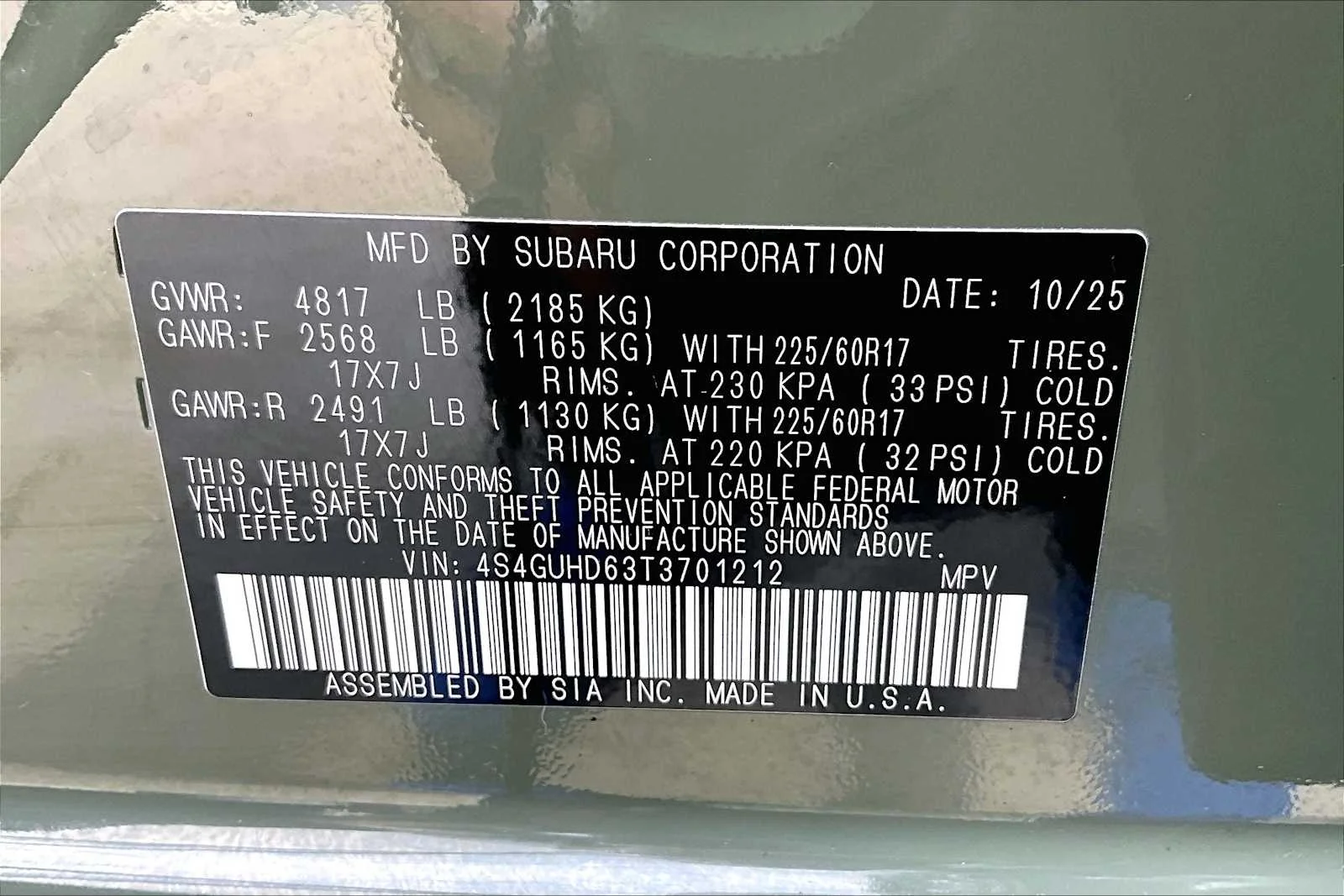 Certified Used 2026 Alpine Green Subaru Premium image 33
