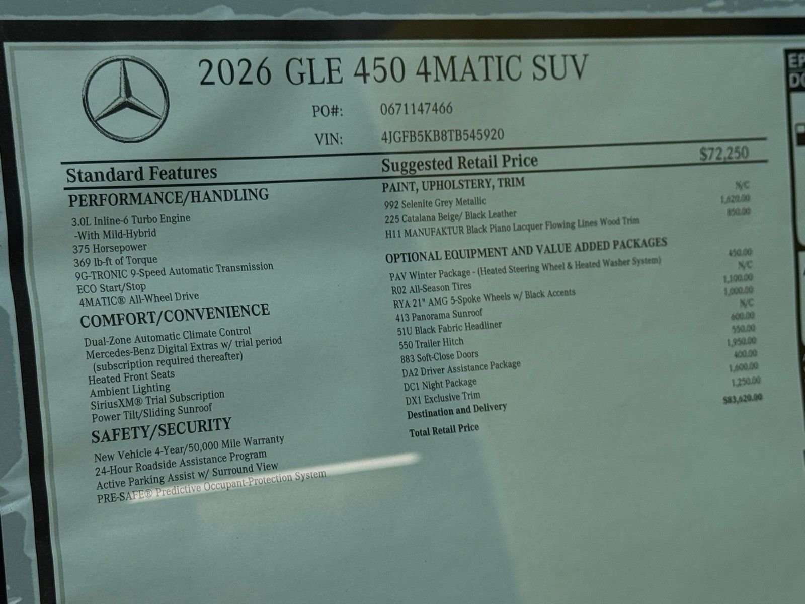 New 2026 Selenite Grey Metallic Mercedes-Benz GLE 450 image 24
