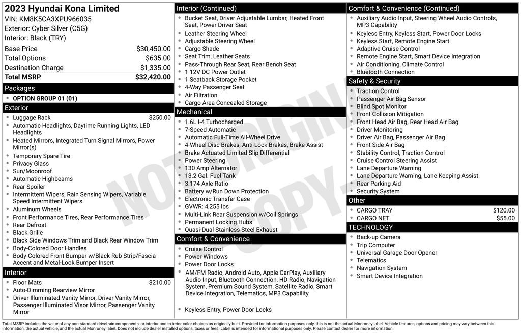 Used 2023 Silver Hyundai Limited image 25