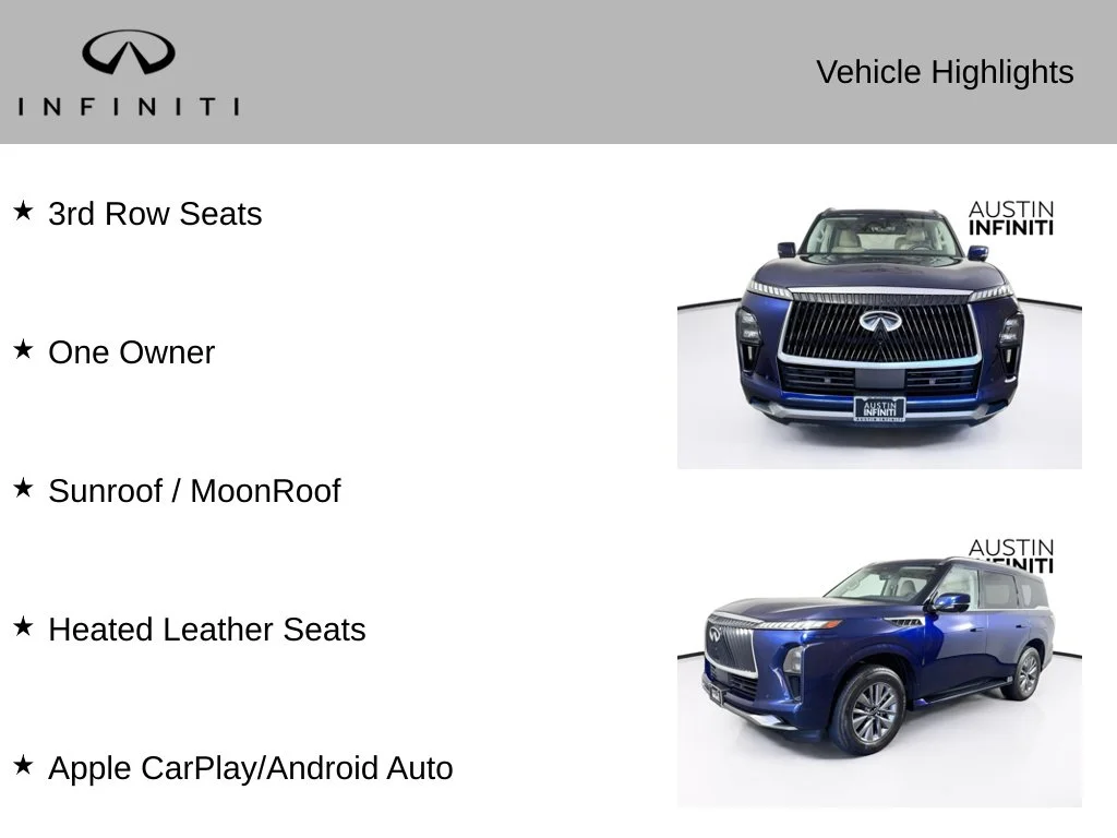 Certified Used 2025 Blue INFINITI PURE image 3