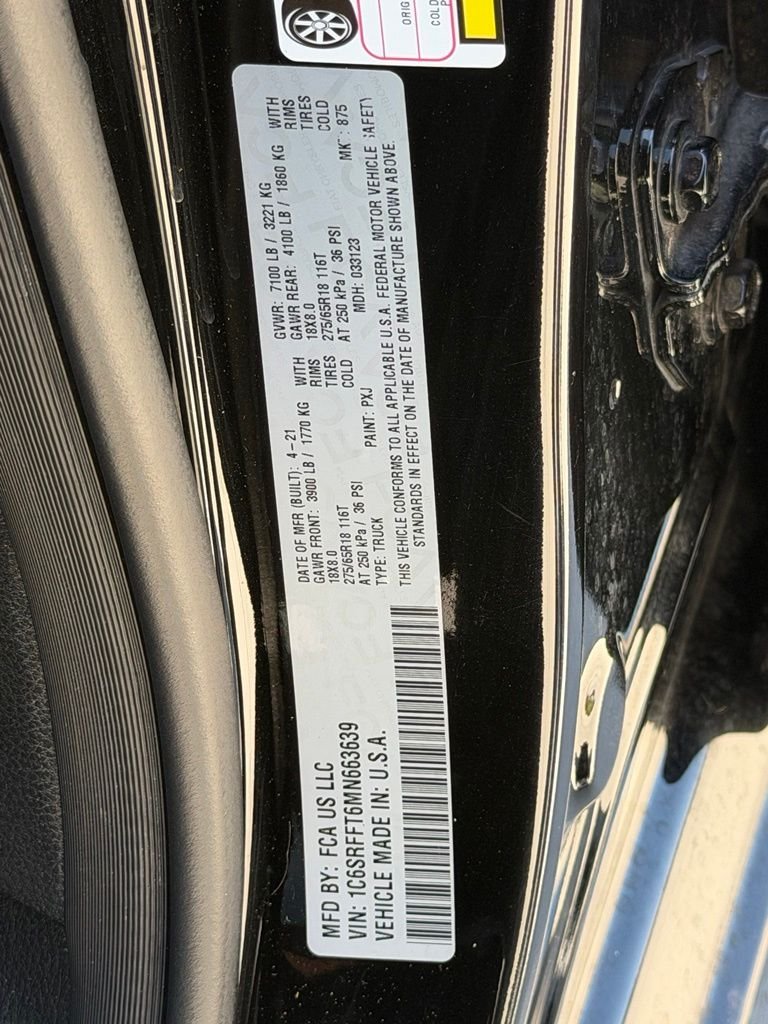 Certified Used 2021 Black Ram Big Horn/Lone Star image 25