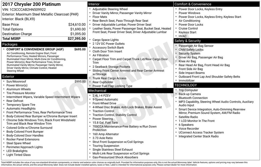 Used 2017 Gray Chrysler Limited image 7