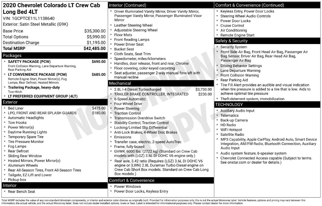 Used 2020 Gray Chevrolet LT image 2