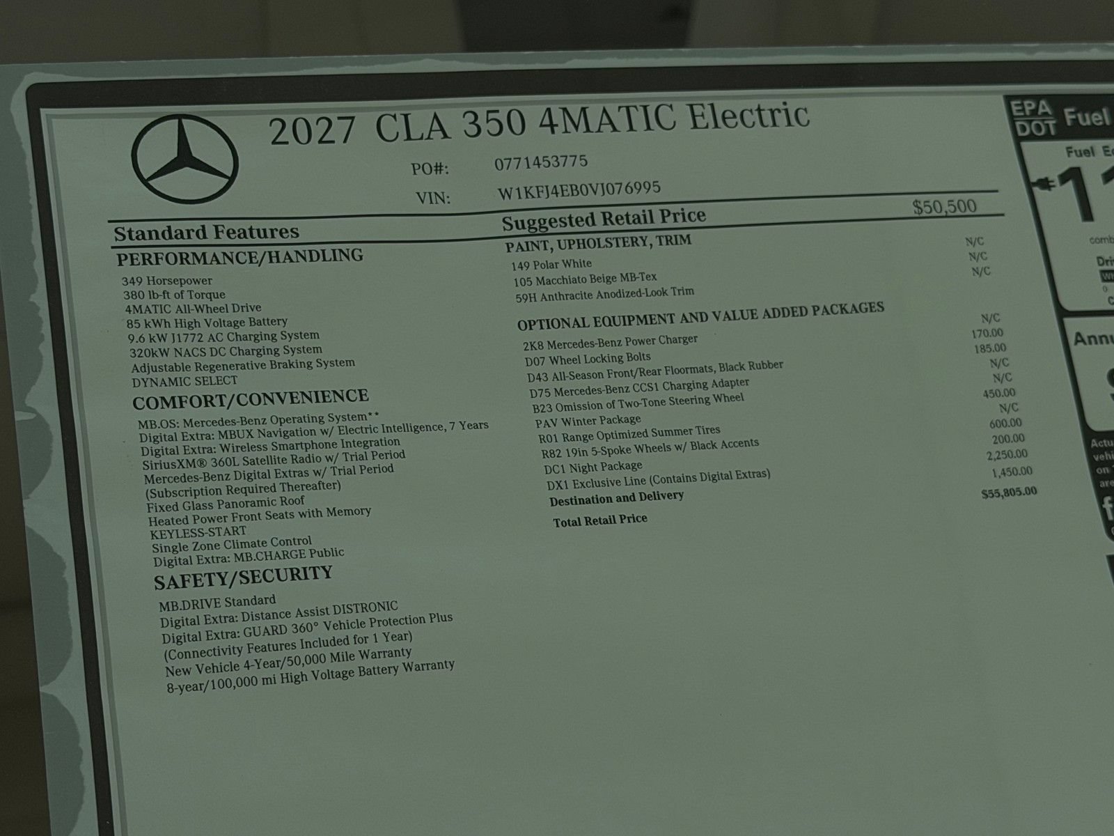 New 2027 Polar White Mercedes-Benz CLA 350 image 38