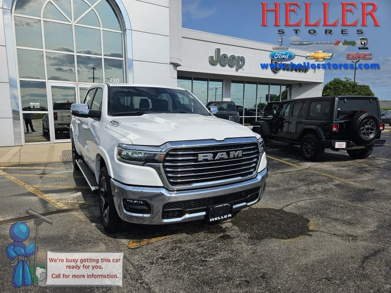 Used 2025 Bright White Clearcoat Ram Laramie image 1