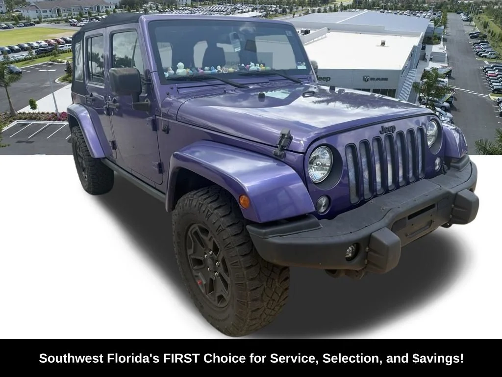Certified Used 2016 Purple Jeep Unlimited Sahara image 2