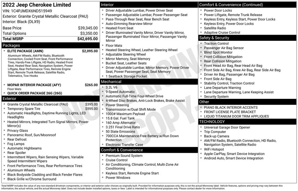 Used 2022 Gray Jeep Limited image 17