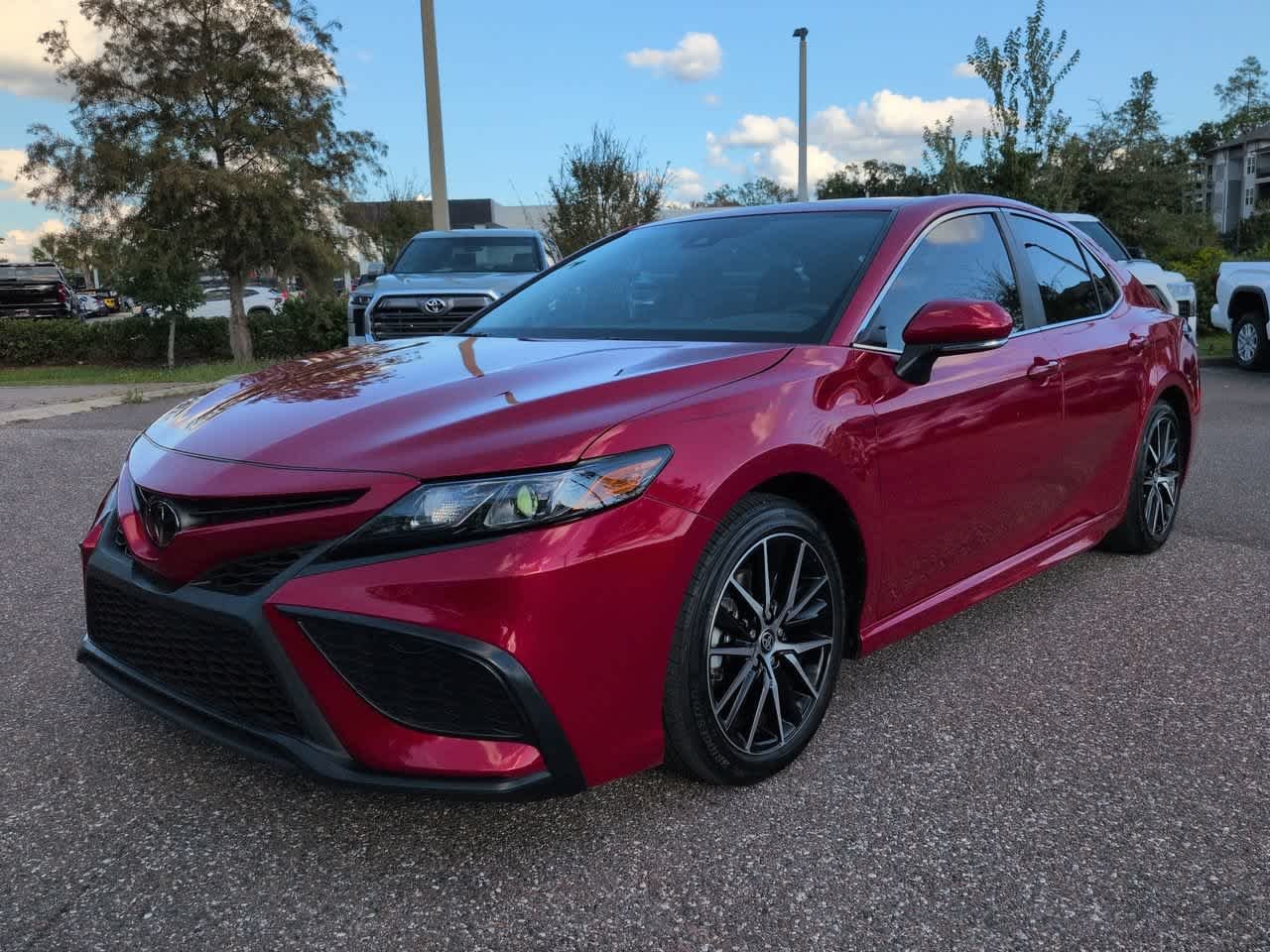 Used 2024 Supersonic Red Toyota SE image 2