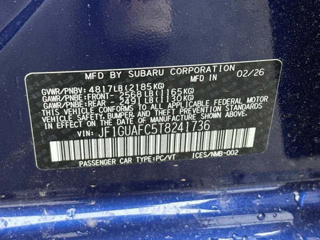 Used 2026 Blue Subaru Sport image 31