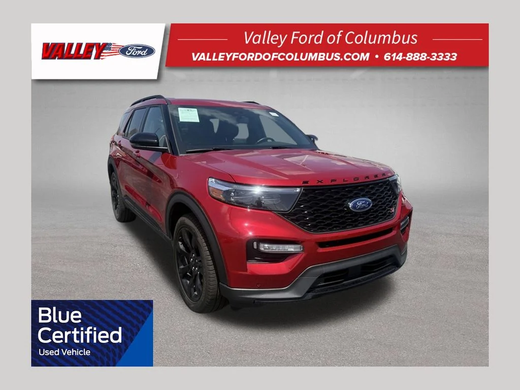 Certified Used 2023 Red Metallic Ford ST image 1