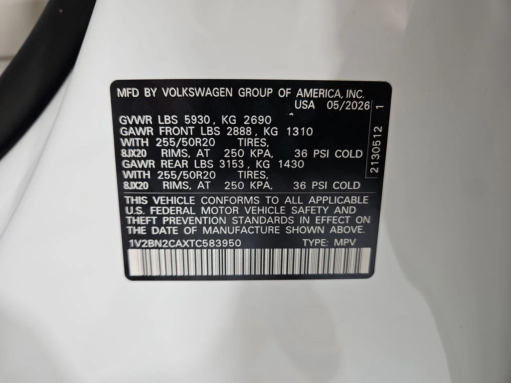 New 2026 White/off-white Volkswagen 2.0T SEL image 30