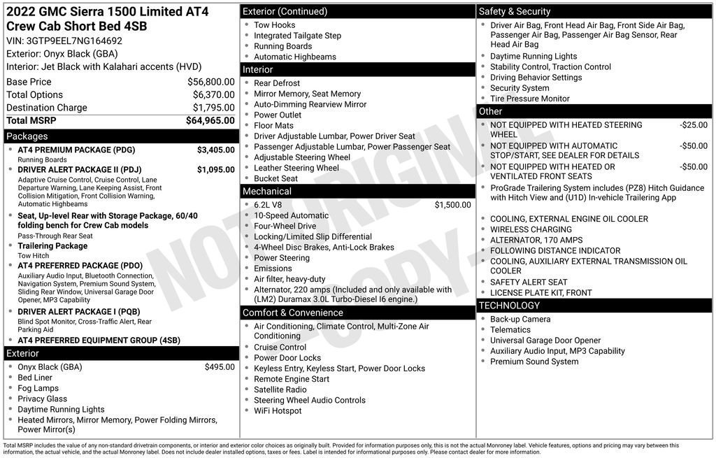 Used 2022 Black GMC AT4 image 6