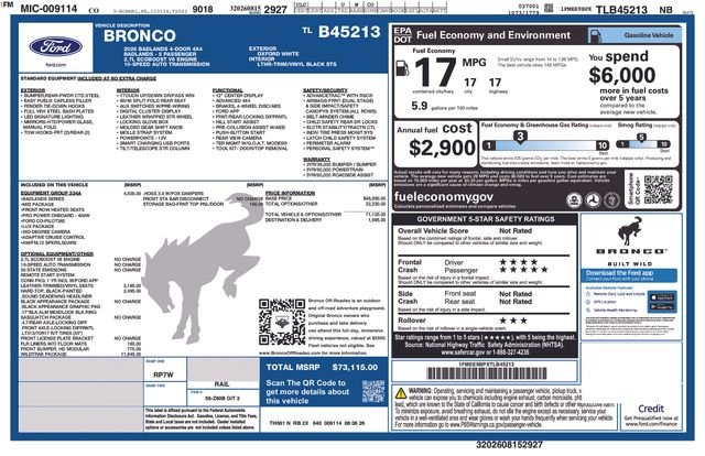 New 2026 Oxford White Ford Badlands® image 28