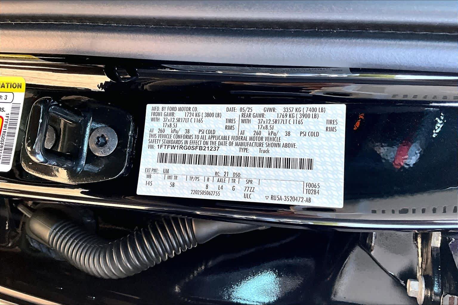 Used 2025 Agate Black Ford Raptor image 34