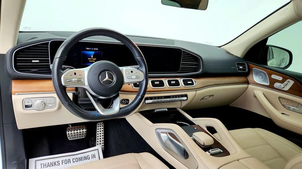 Used 2021 designo Diamond White Bright Mercedes-Benz GLS 580 4MATIC® SUV w/ Driver Assist Pkg Plus & Night Pkg image 11