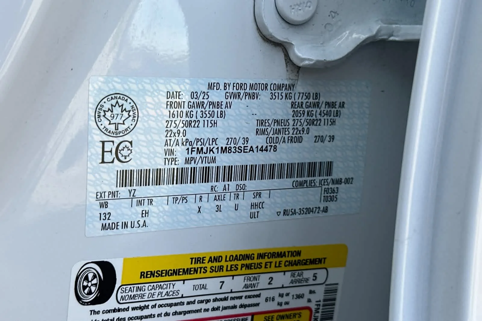 Certified Used 2025 Oxford White Clearcoat Ford Platinum image 30