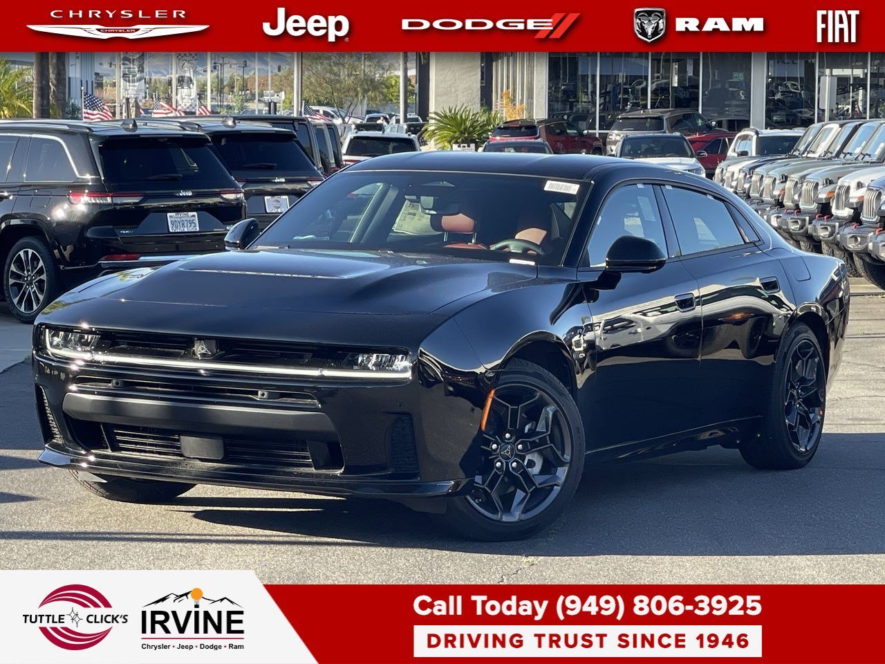New 2026 Diamond Black Crystal Pearlcoat Dodge R/T Plus image 1