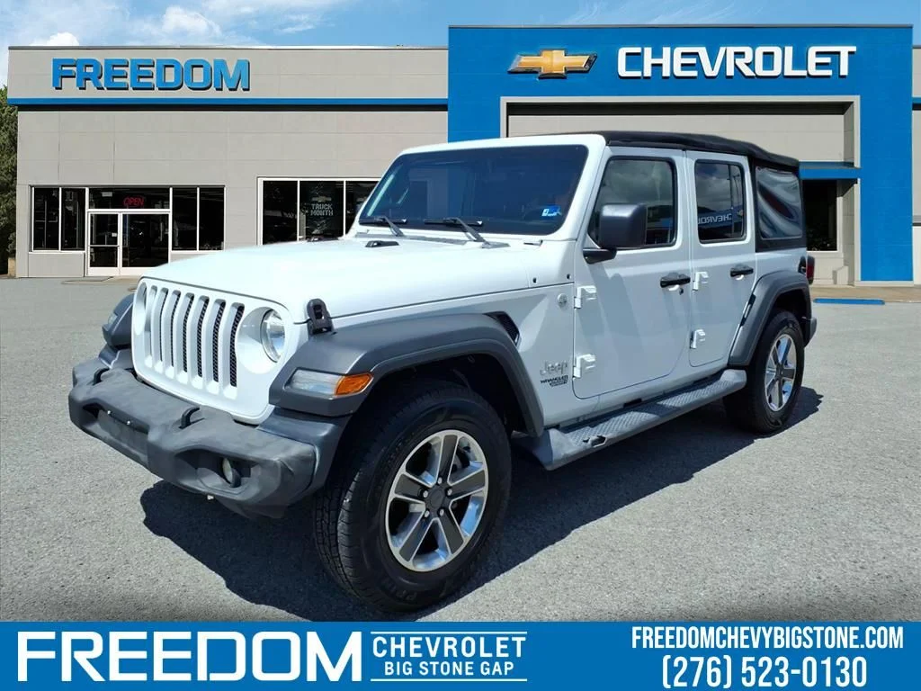 Used 2018 White Jeep Unlimited Sport S image 1