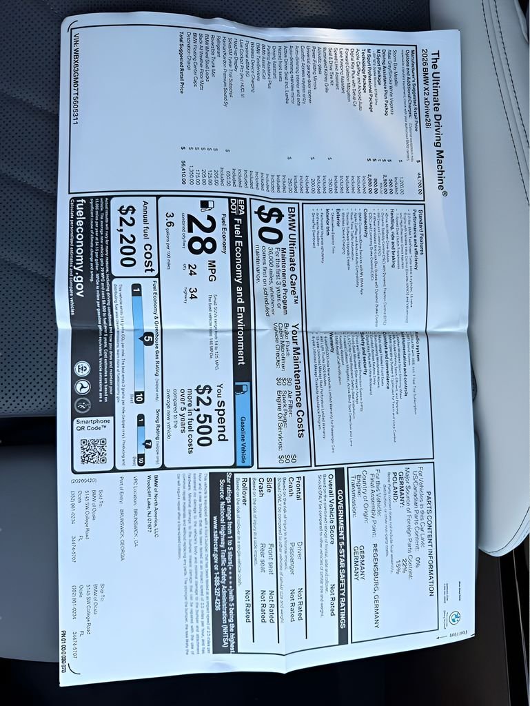 New 2026 Storm Bay Metallic BMW xDrive28i image 25