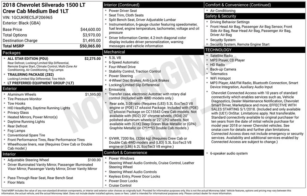 Used 2018 Black Chevrolet LT image 33