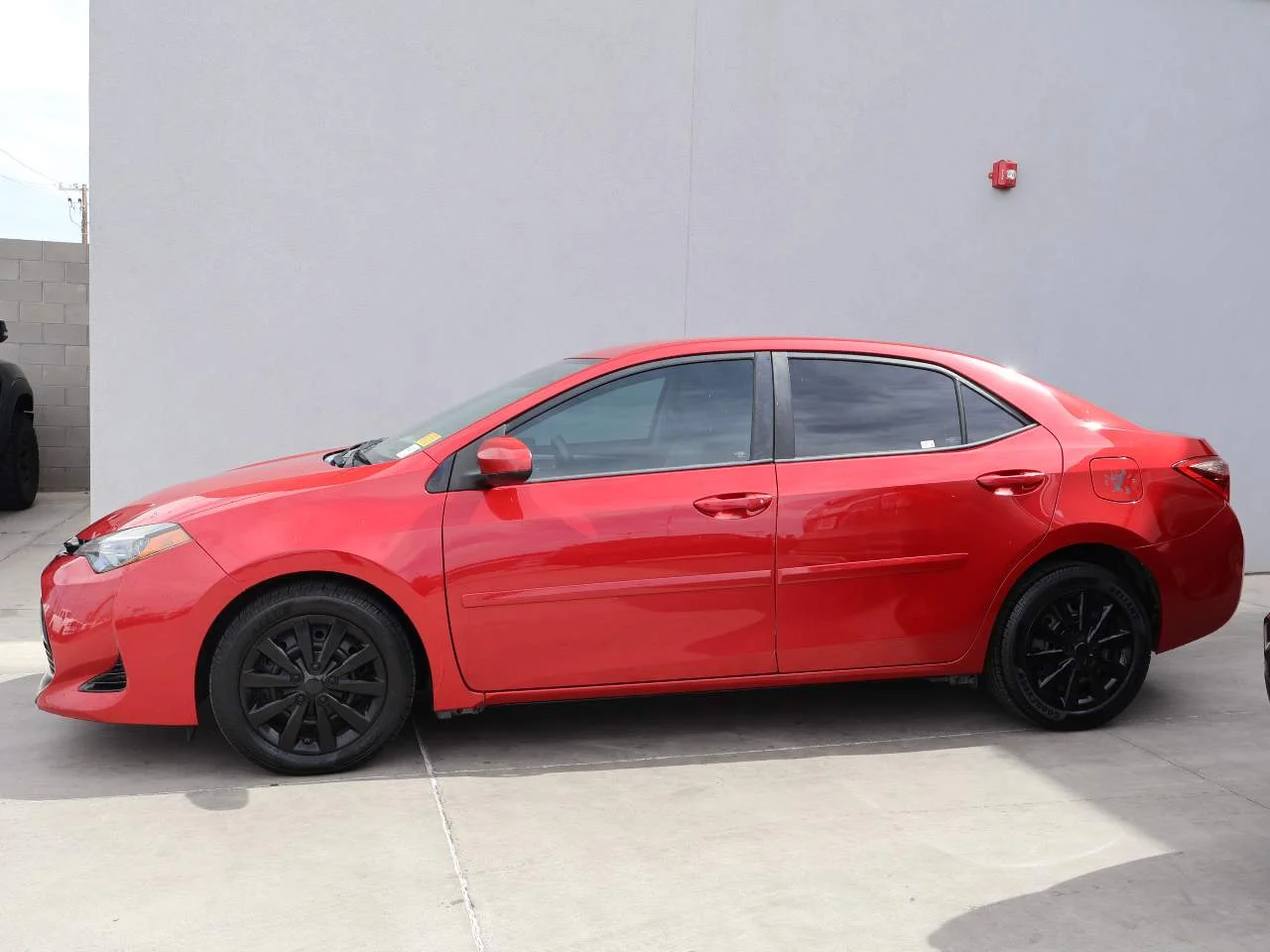 Used 2017 Barcelona Red Metallic Toyota LE image 2