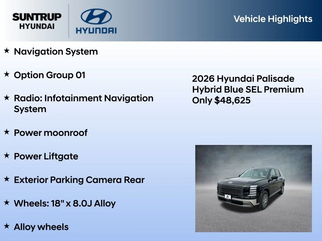 New 2026 Abyss Black Pearl Hyundai Blue SEL Premium image 7