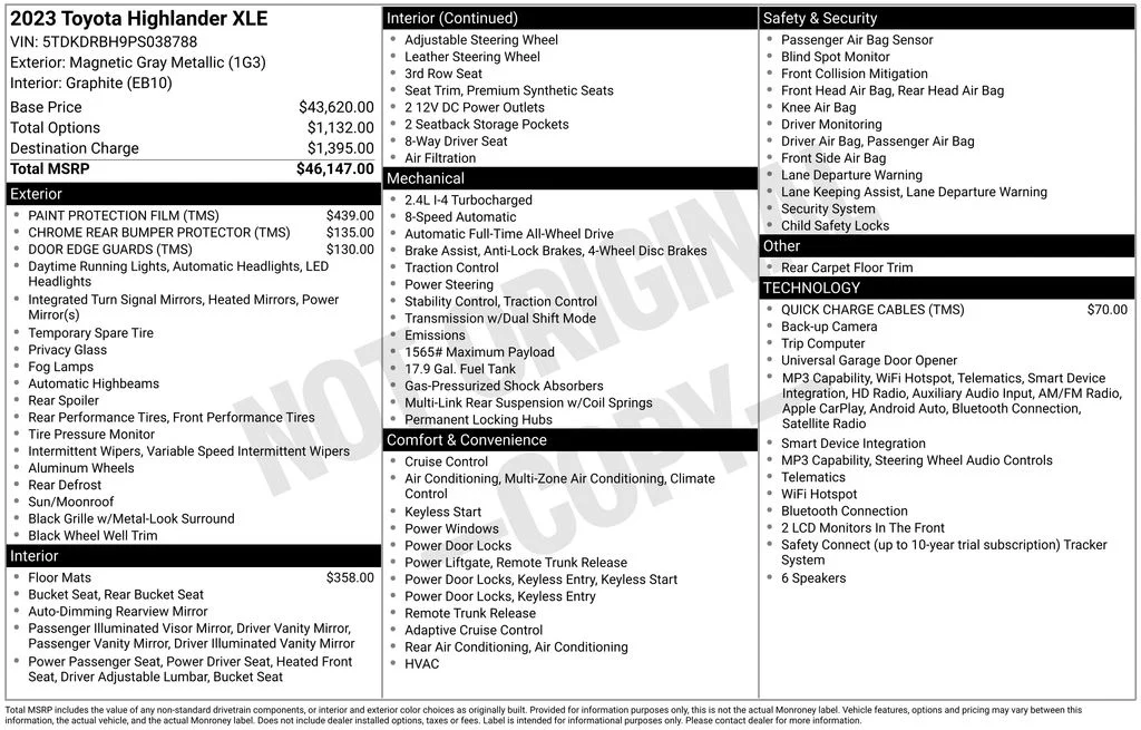 Used 2023 Gray Toyota XLE image 10