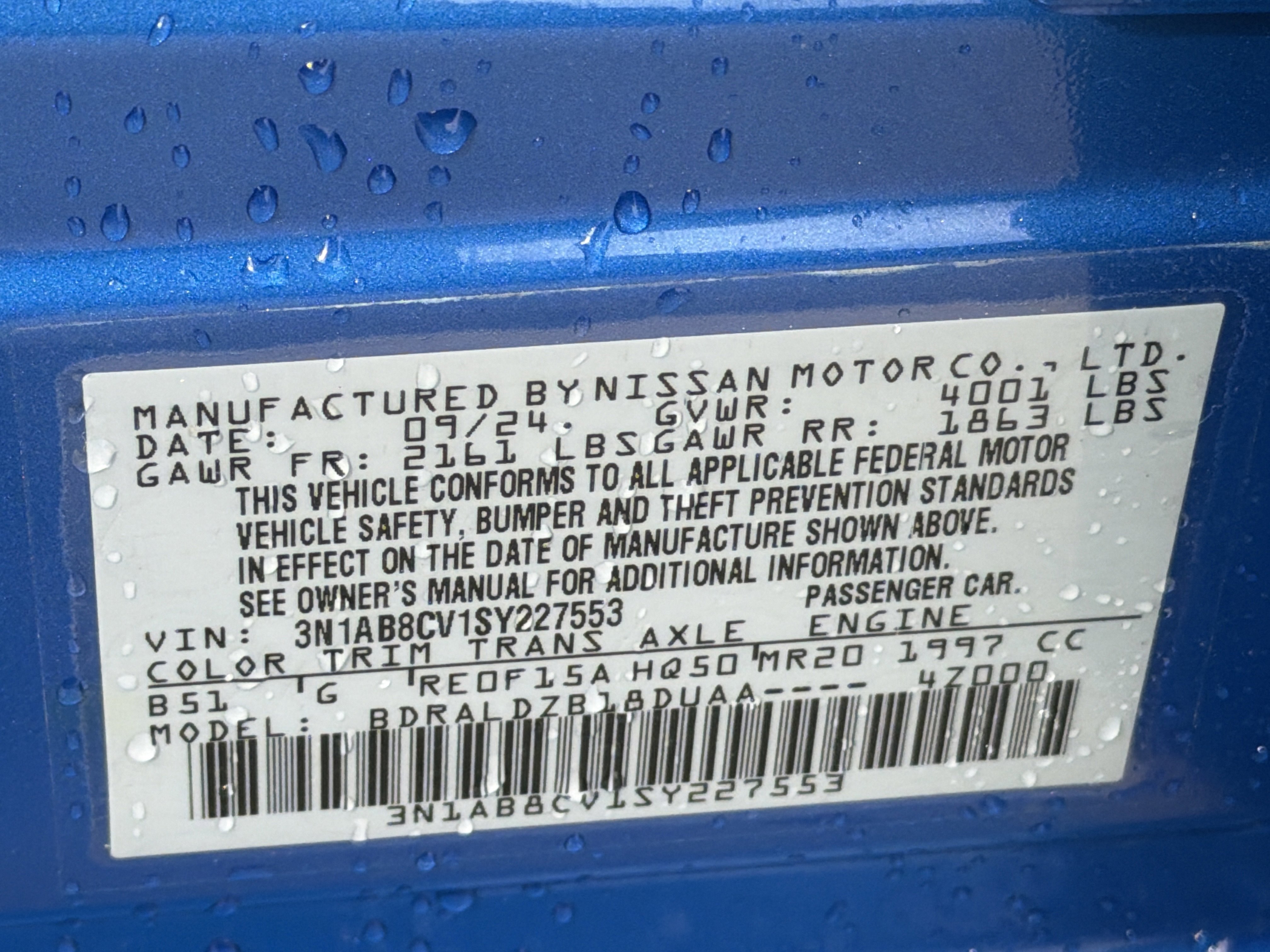Used 2025 Electric Blue Metallic Nissan SV image 35
