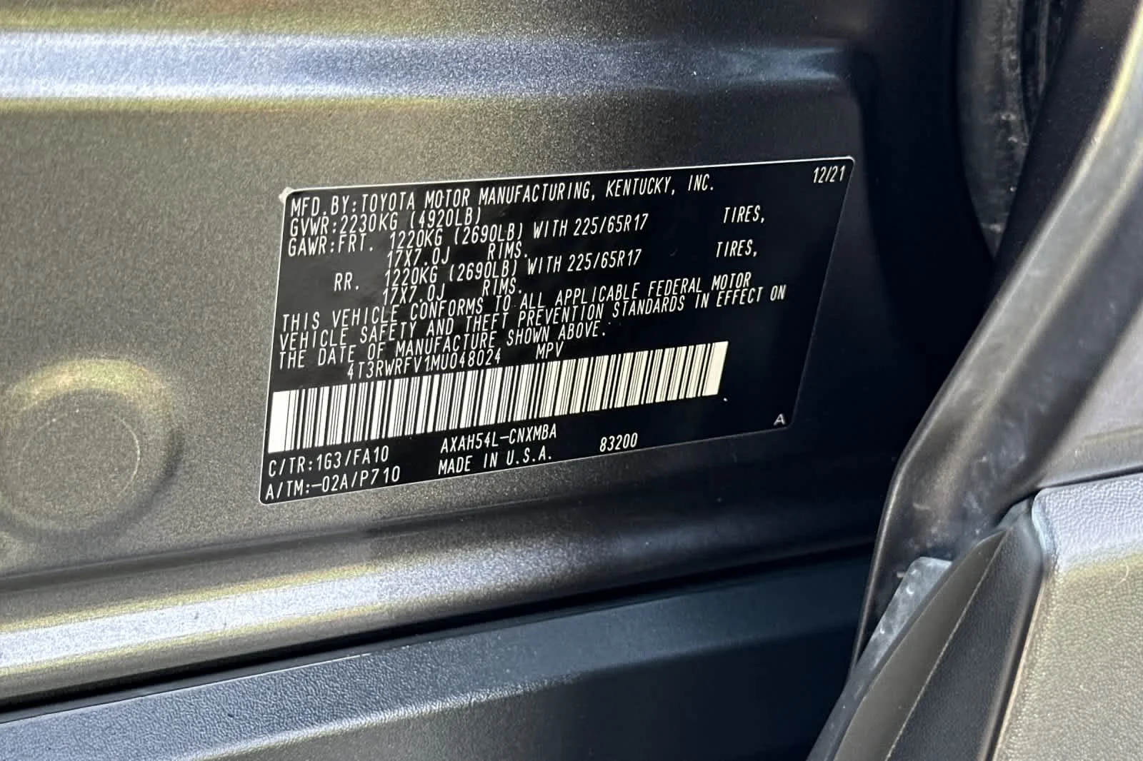 Used 2021 Magnetic Gray Metallic Toyota Hybrid XLE image 29