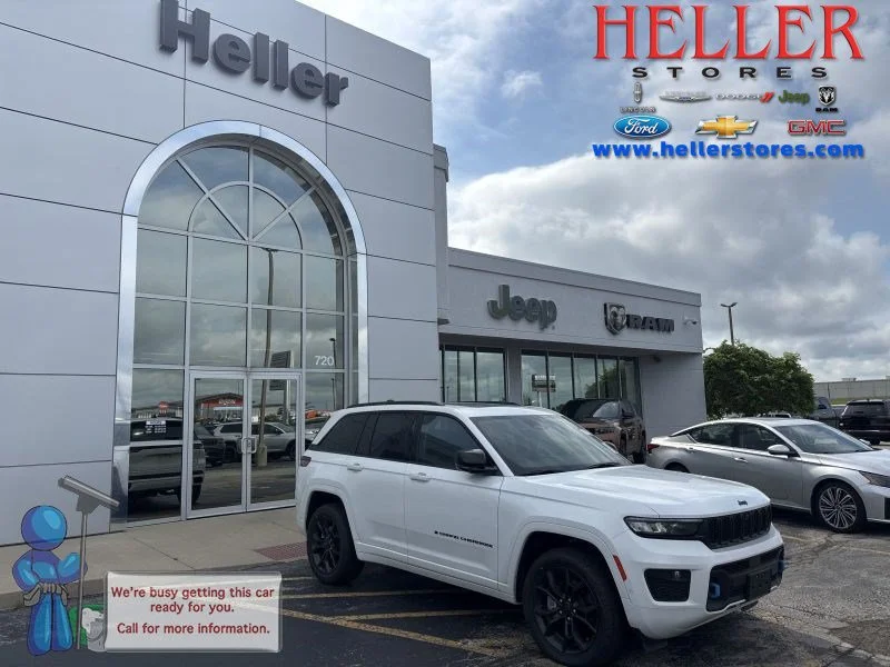 Used 2024 Bright White Clearcoat Jeep 4xe image 1