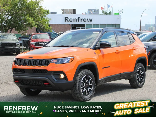 2026 Jeep Compass Trailhawk* 4x4, Pano Sunroof, Off-Road Suspension, Heated Seats