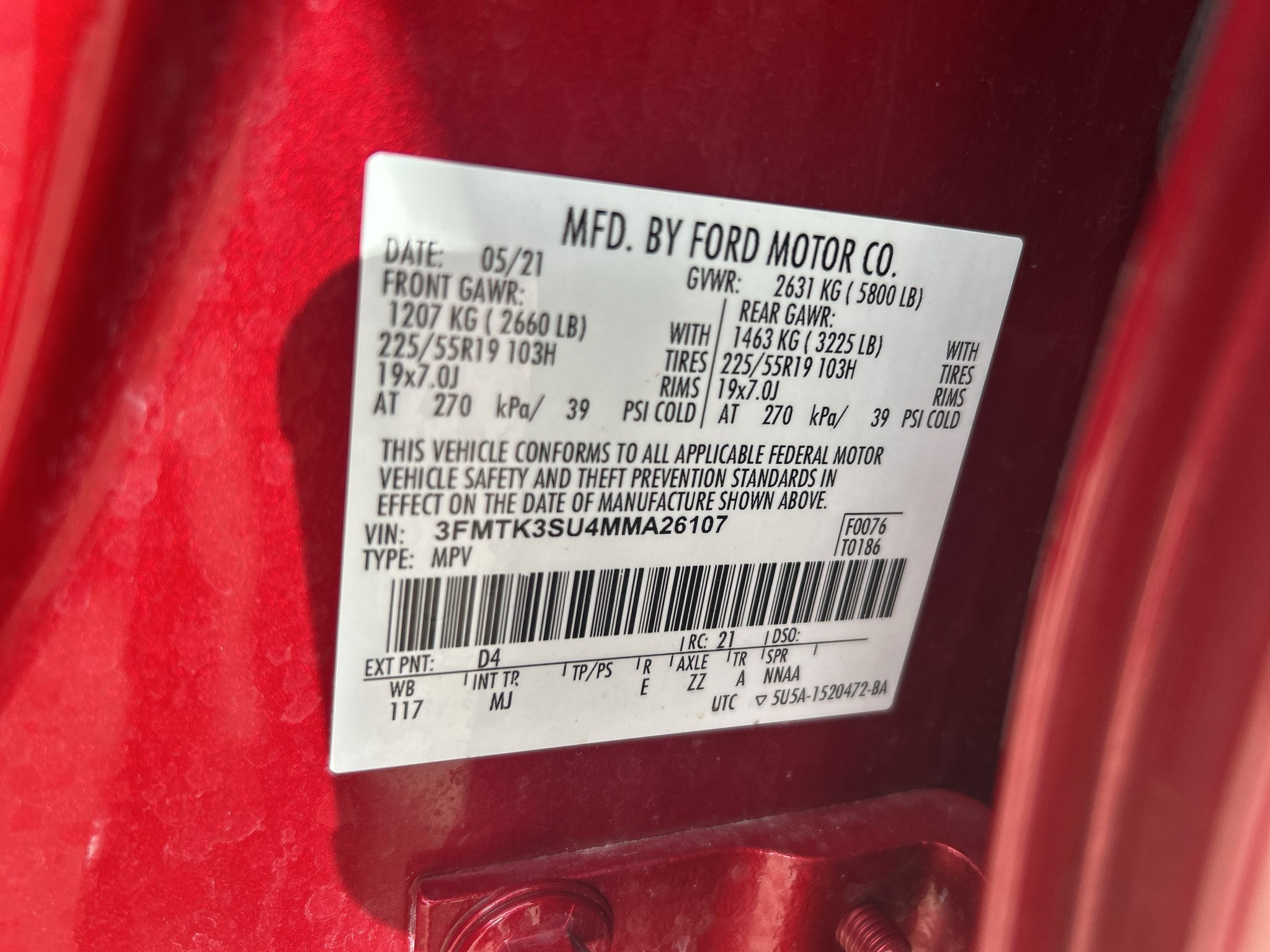 Used 2021 Rapid Red Metallic Tinted Clearcoat Ford Premium image 16