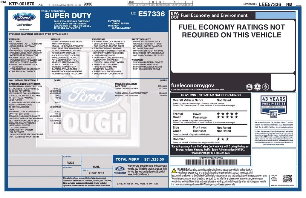 Certified Used 2020 Silver Ford Lariat image 5