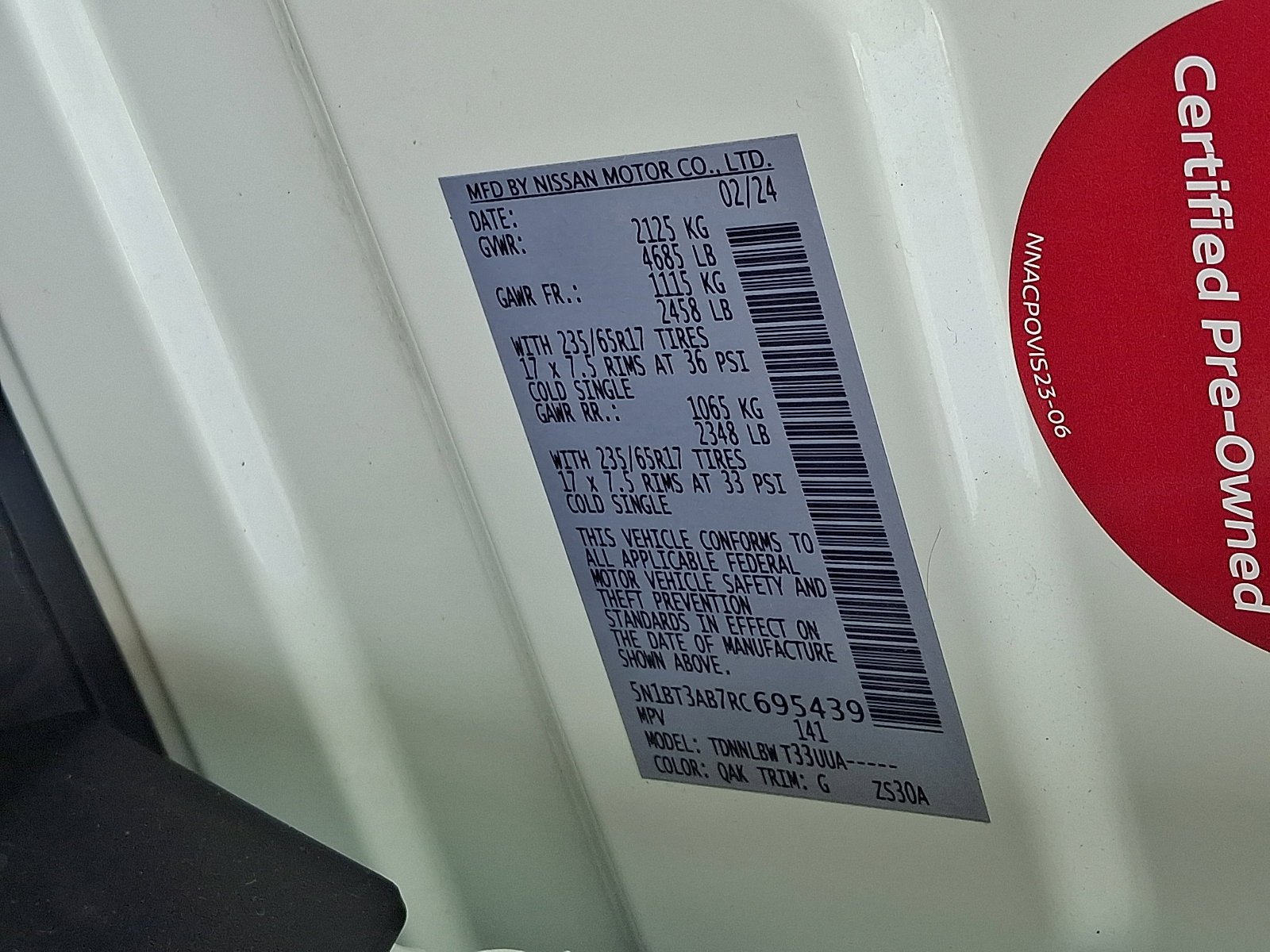 Certified Used 2024 Glacier White Nissan S image 25