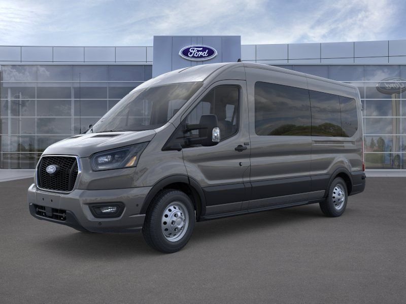 New 2026 Carbonized Gray Metallic Ford Passenger Van XLT image 1