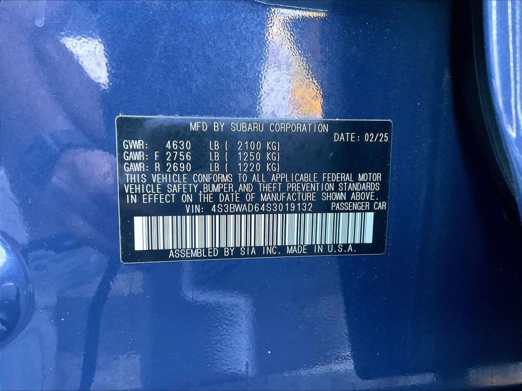 Used 2025 Cosmic Blue Pearl Subaru Premium image 34