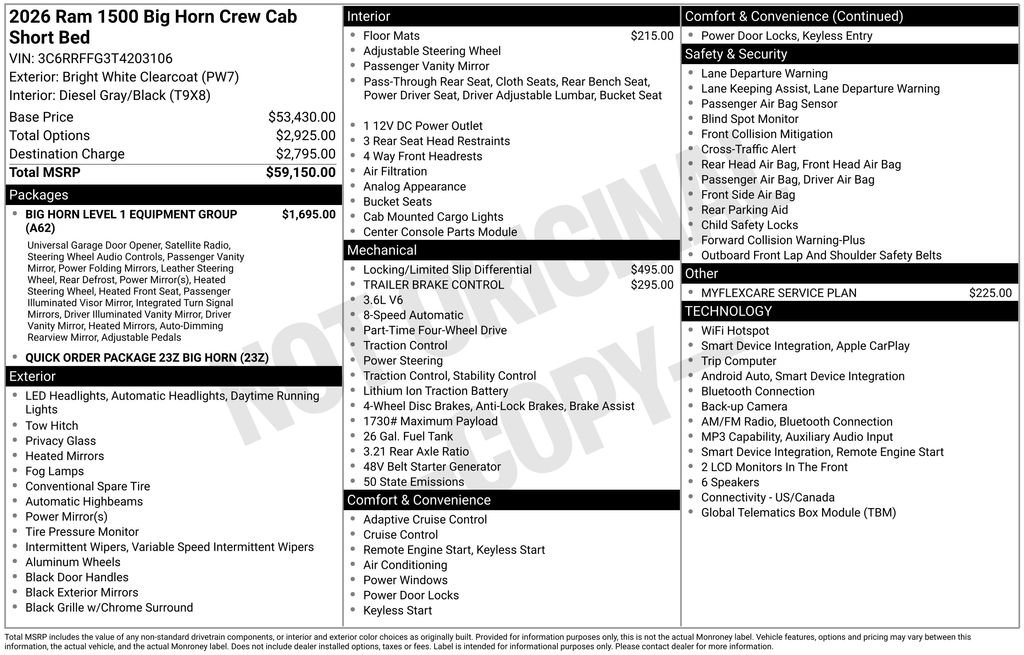 New 2026 Bright White Clearcoat RAM Big Horn/Lone Star image 21