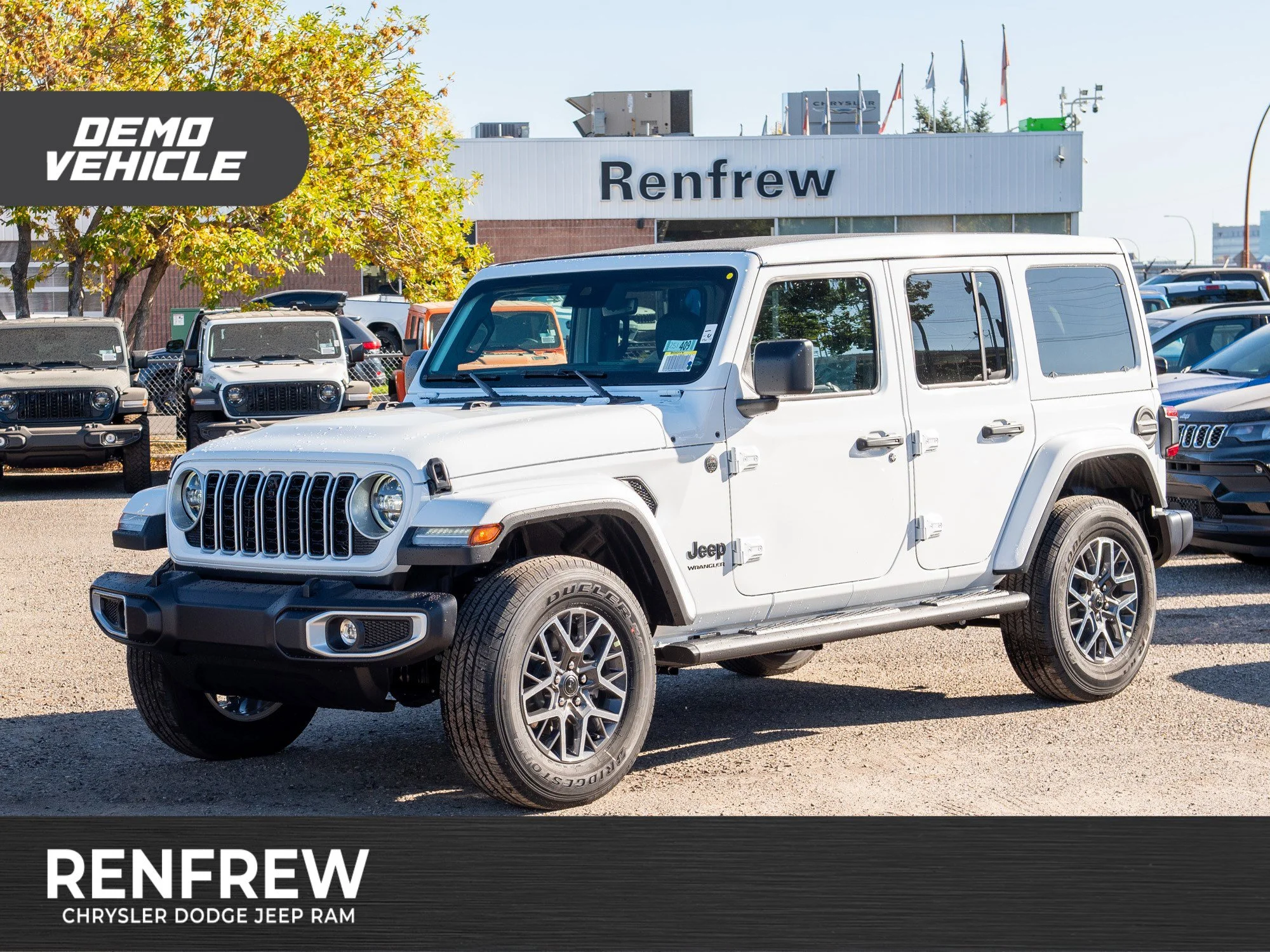 Used 2025 White Jeep Sahara* 4 Door 4x4, 1-Touch Power Top, Safety Group, Heated Leather image 1