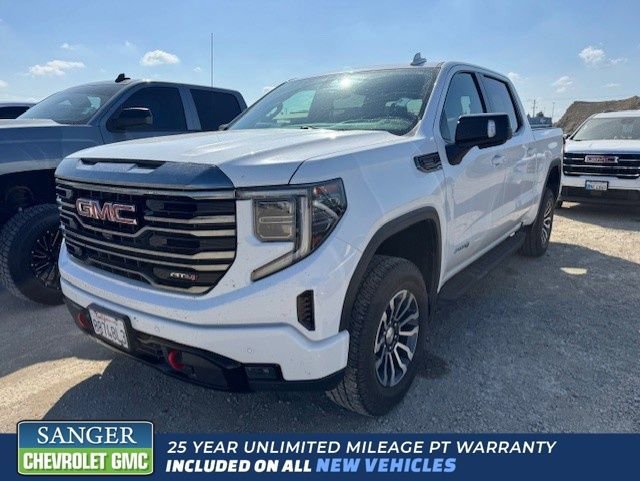 Summit White 2022 GMC Sierra 1500 AT4 Crew Cab 4WD Pickup Truck Four-Wheel Drive