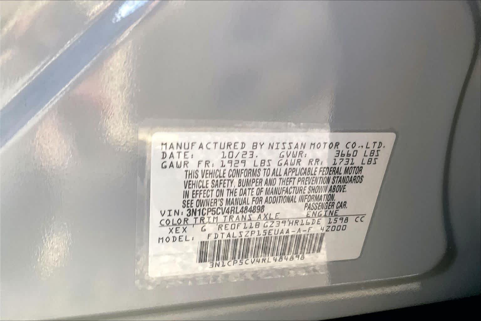 Used 2024 Gray/Super Black Nissan SV image 34